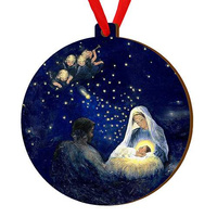 Wooden bauble for the Christmas tree