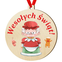 Wooden bauble for the Christmas tree