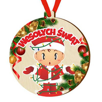 Wooden bauble for the Christmas tree