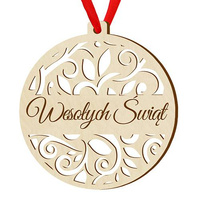 Wooden bauble for the Christmas tree