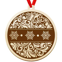 Wooden bauble for the Christmas tree