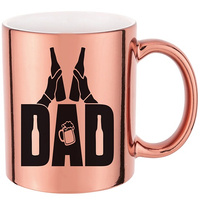 DAD pink mirror mug