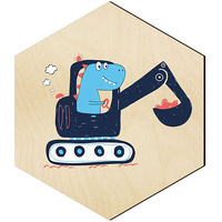 WOODEN DECORATIVE PANEL FOR A WALL HEXAGON