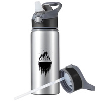MUG SPORTS BOTTLE WATER BOTTLE WITH STRAW WITH HANDLE SURVIVAL