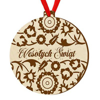 Wooden bauble for the Christmas tree