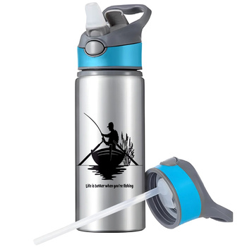 MUG SPORTS BOTTLE WATER BOTTLE WITH STRAW WITH HANDLE SURVIVAL 