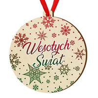 Wooden bauble for the Christmas tree