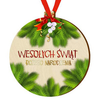 Wooden bauble for the Christmas tree