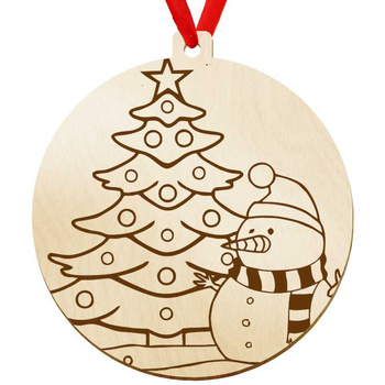 Wooden bauble for the Christmas tree