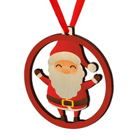 Wooden bauble for the Christmas tree