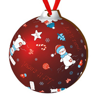Wooden bauble for the Christmas tree