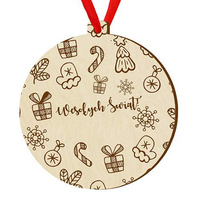 Wooden bauble for the Christmas tree