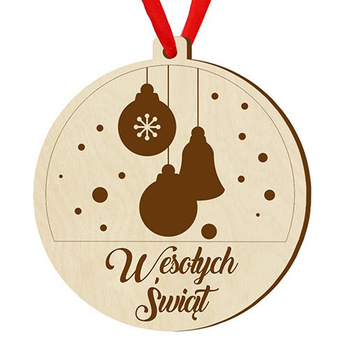 Wooden bauble for the Christmas tree