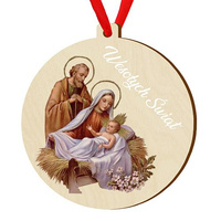 Wooden bauble for the Christmas tree