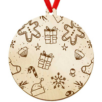 Wooden bauble for the Christmas tree