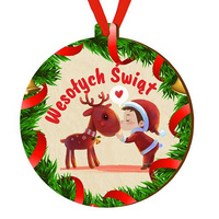 Wooden bauble for the Christmas tree