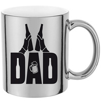 DAD silver mirror mug