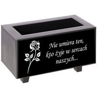 FLOWER POT FOR GRAVE ALL SAINTS CEMETERY HEART CROSS CANDLE