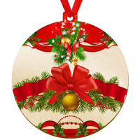 Wooden bauble for the Christmas tree