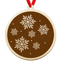 Wooden bauble for the Christmas tree