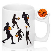 MUG HANDLE BALL FOR A BASKETBALL FAN BASKETBALL BASKETBALL PLAYER BASKET