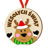 Wooden bauble for the Christmas tree