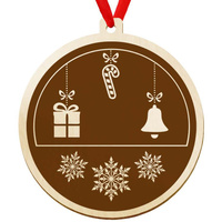 Wooden bauble for the Christmas tree