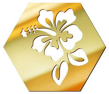  MIRROR DECORATIVE PANEL FOR THE WALL HEXAGON 