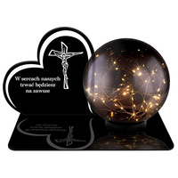 SOLAR LED CANDLE STATUETTE FOR CEMETERY GRAVE LARGE BALL