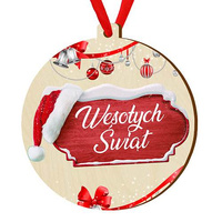 Wooden bauble for the Christmas tree