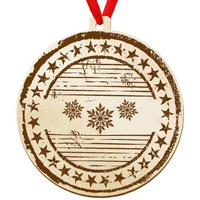 Wooden bauble for the Christmas tree