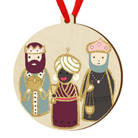 Wooden bauble for the Christmas tree