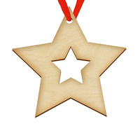 Wooden bauble for the Christmas tree
