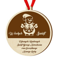Wooden bauble for the Christmas tree