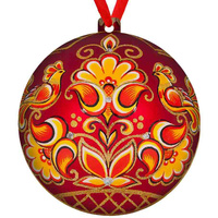 Wooden bauble for the Christmas tree