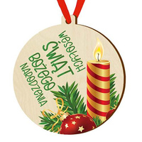 Wooden bauble for the Christmas tree