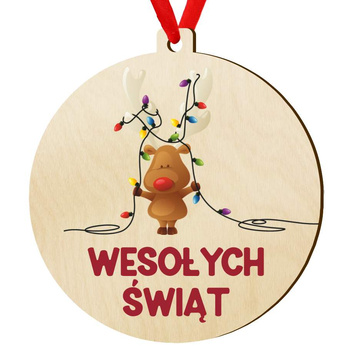 Wooden bauble for the Christmas tree