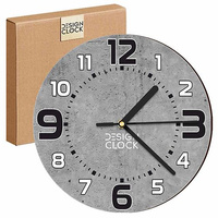  WALL CLOCK, WOODEN, LOFT, CONCRETE