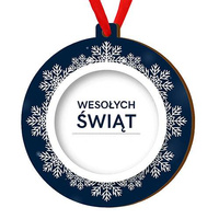 Wooden bauble for the Christmas tree