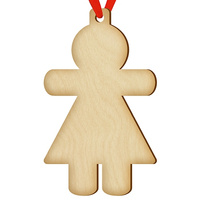 Wooden bauble for the Christmas tree
