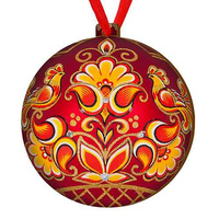 Wooden bauble for the Christmas tree
