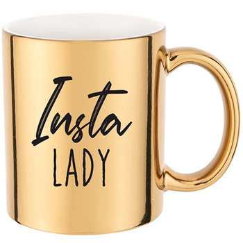 INSTA LADY gold mirror mug