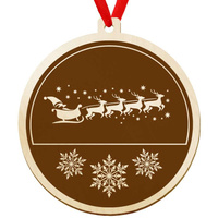 Wooden bauble for the Christmas tree