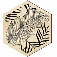  WOODEN DECORATIVE PANEL FOR A WALL HEXAGON