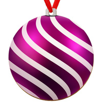 Wooden bauble for the Christmas tree