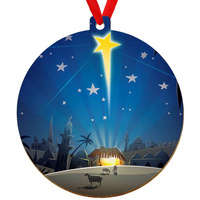 Wooden bauble for the Christmas tree