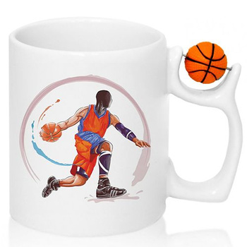 MUG HANDLE BALL FOR A BASKETBALL FAN BASKETBALL BASKETBALL PLAYER BASKET
