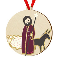 Wooden bauble for the Christmas tree