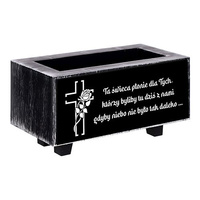 FLOWER POT FOR GRAVE ALL SAINTS CEMETERY HEART CROSS CANDLE