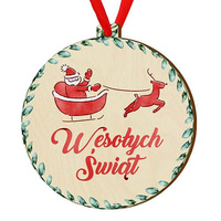 Wooden bauble for the Christmas tree